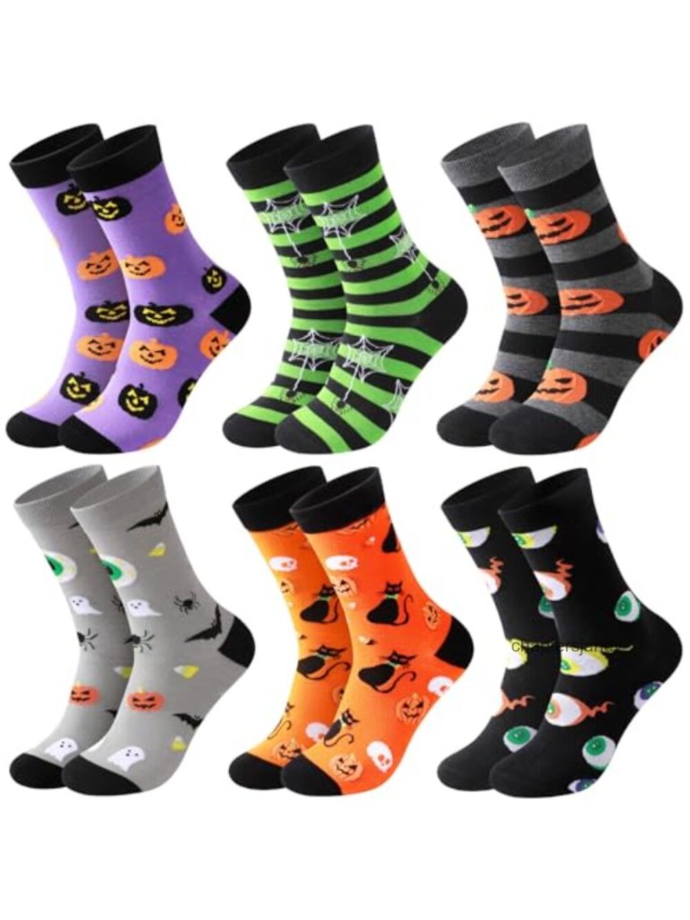 Funny Halloween Socks Womens Novelty Crew Cotton Pumpkin Socks